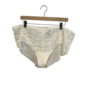 Adore Me White Lace and Mesh See Through Hipster Underwear NWT sz 3XL